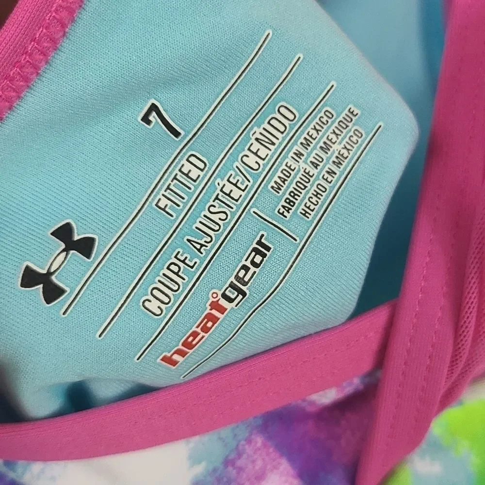 Under Armour Dusty Girls 7 Fitted Heat Gear One-piece Swimsuit Venetian Blue UA